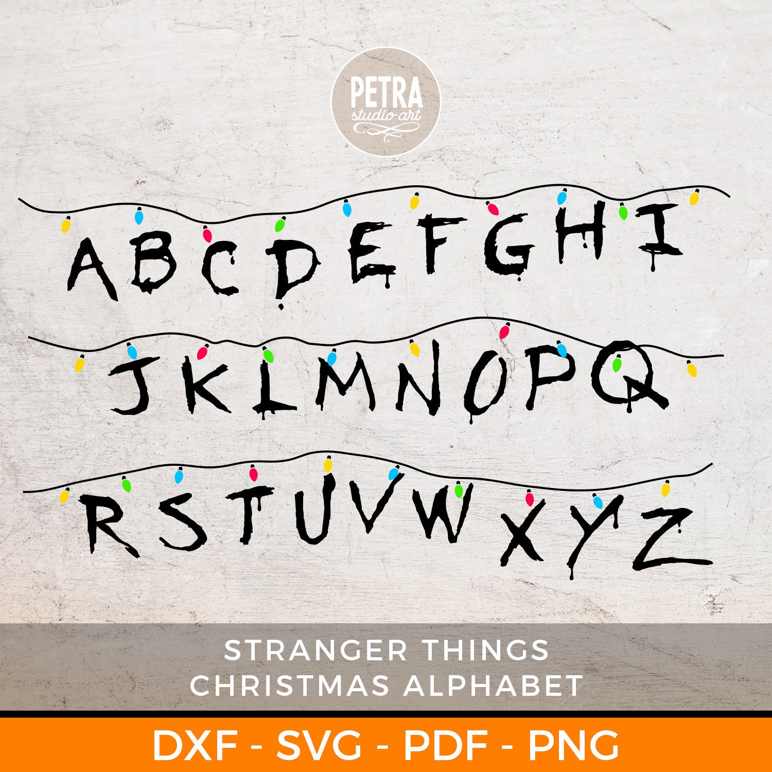 Stranger things alphabet svg dxf png halloween christmas alphabet svg 
