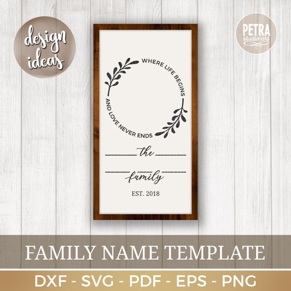 Family Last Name Letter With Spring Wreath Svg For Modern Etsy