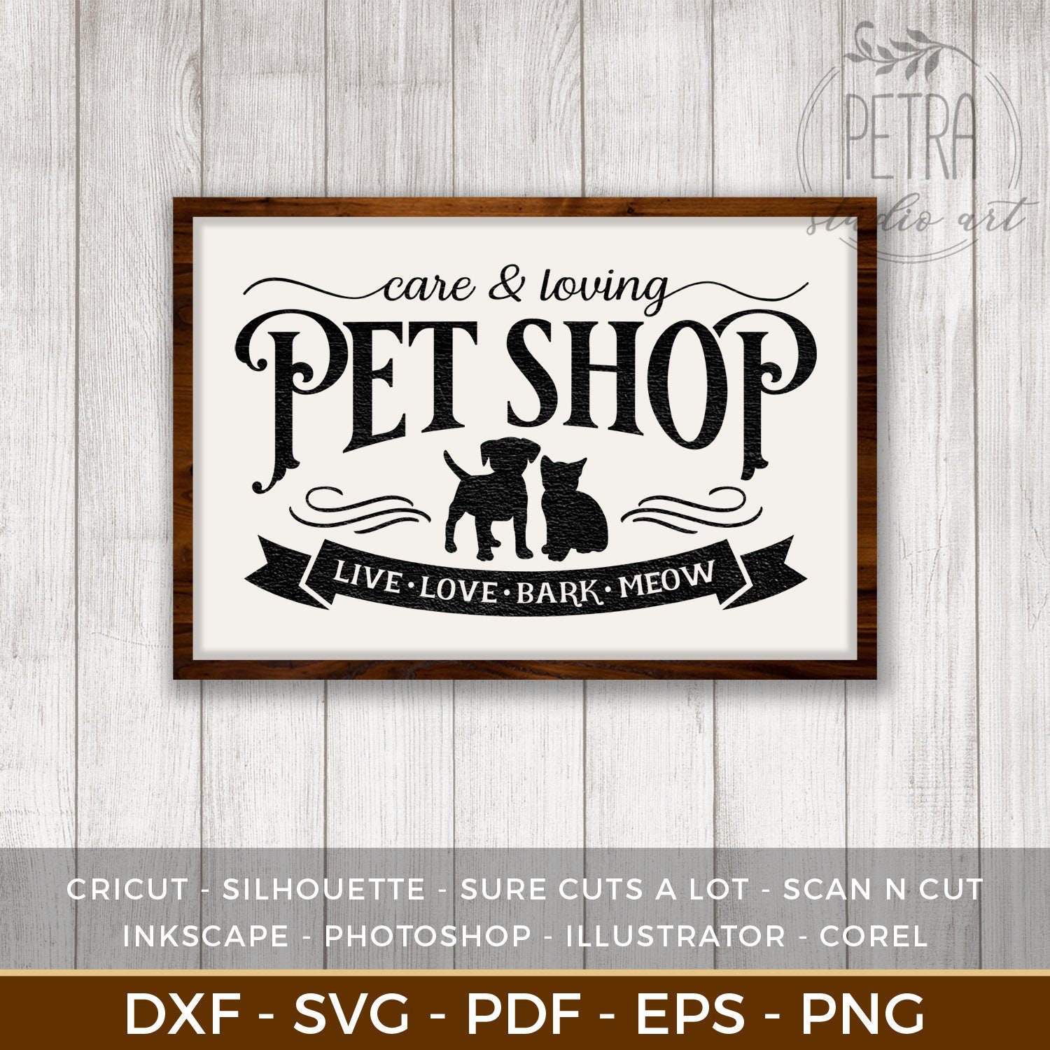 Pet Shop Sign SVG Cut File for Your Vintage Pet Shop and | Etsy
