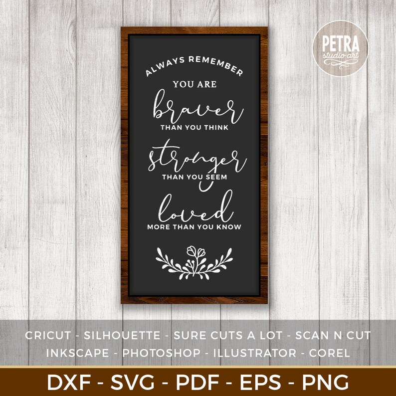 Free Free 220 Always Remember You Are Braver Than You Believe Svg SVG PNG EPS DXF File
