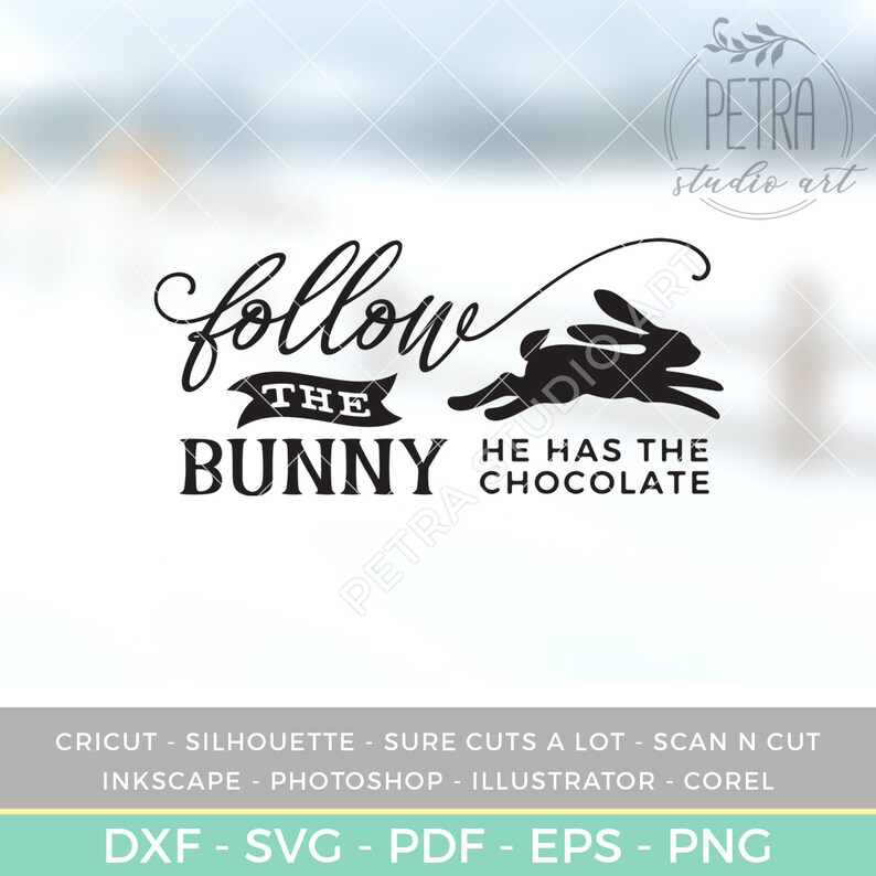 Download Chocolate Easter Bunny SVG cut file. Follow The Bunny for ...