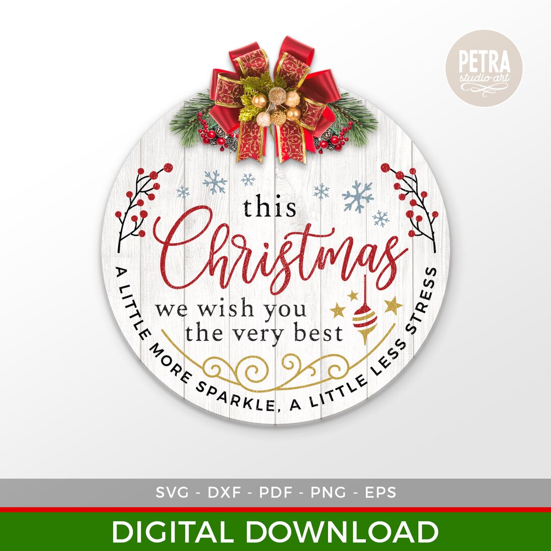 Christmas Quote SVG. This Christmas We Wish You the Very Best. Great ...