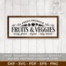 Fresh Produce Fruits and Veggies Sign SVG Cut File. Great for Rustic Vintage and Modern Farmhouse Wall Decoration. 