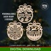 Christmas Ornament Laser Ready SVG Files For Glowforge. Personalizable Three Designs For Christmas Tree Ornaments. 