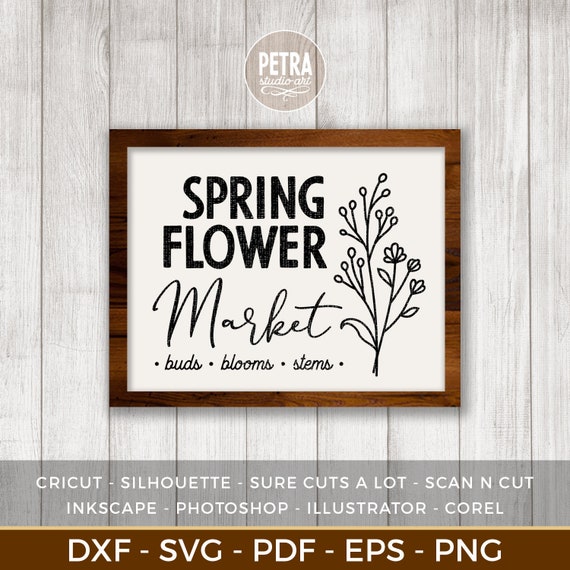 Download Spring Flower Market Sign Svg Cut File For Spring Season In Etsy PSD Mockup Templates
