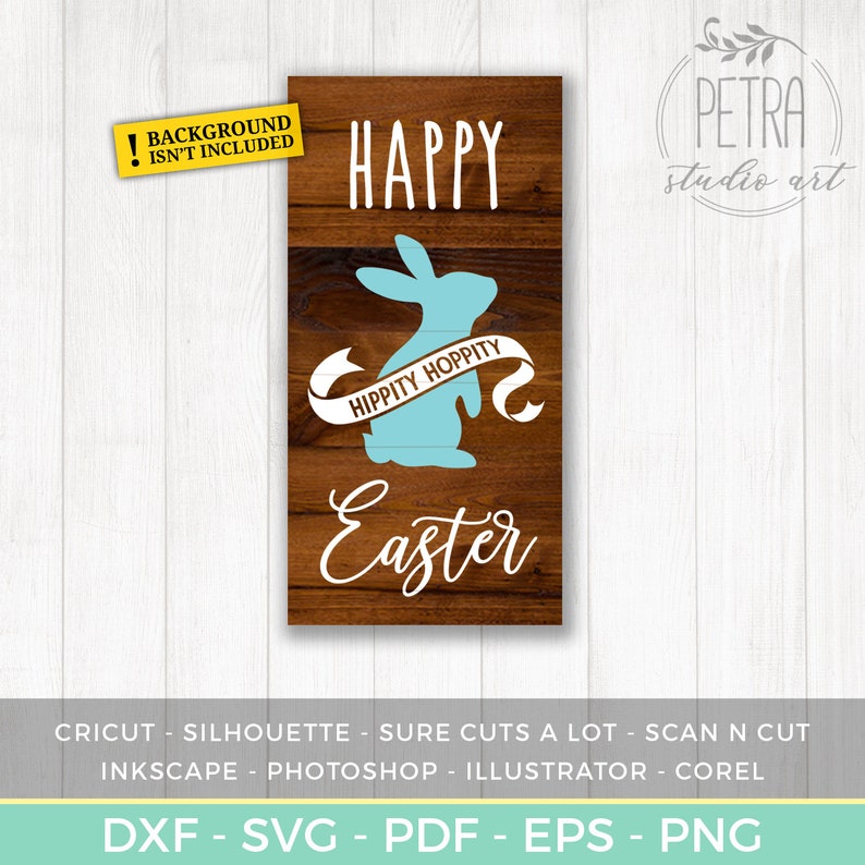 Download Happy Hippity Hoppity Easter Sign SVG cut file. For Easter ...