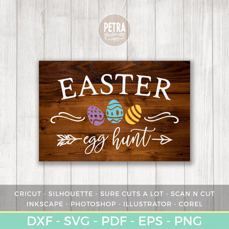 Download Easter Egg Hunt Sign SVG cut file. Easter SVG for Easter Day | Etsy