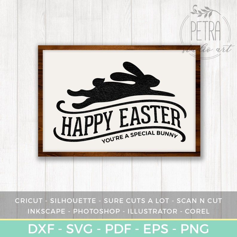 Happy Easter Vintage Sign SVG Cut File. With You're A - Etsy