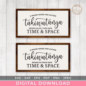 Autisme Bewustzijnsteken. Takiwatanga, een Maori-woord voor autisme SVG-bestand knippen voor rustiek interieur en boerderij wanddecoratie.