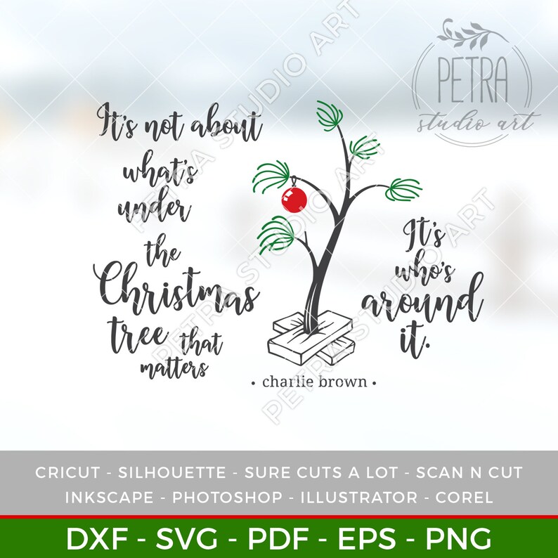 Download Charlie Brown Christmas Tree Farm Svg Dxf Cut File ...