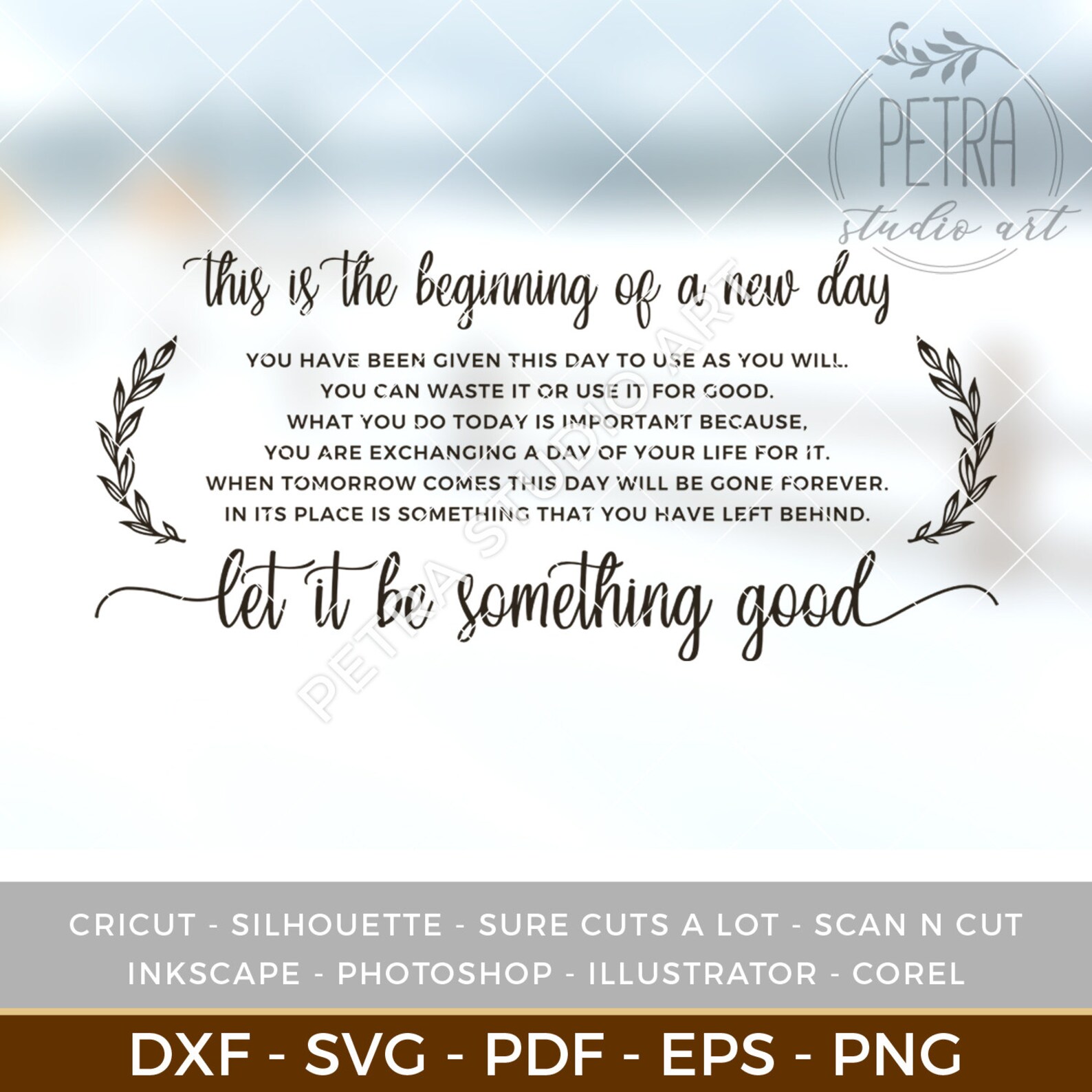 This is the Beginning of A New Day Printable SVG Cut File for Etsy