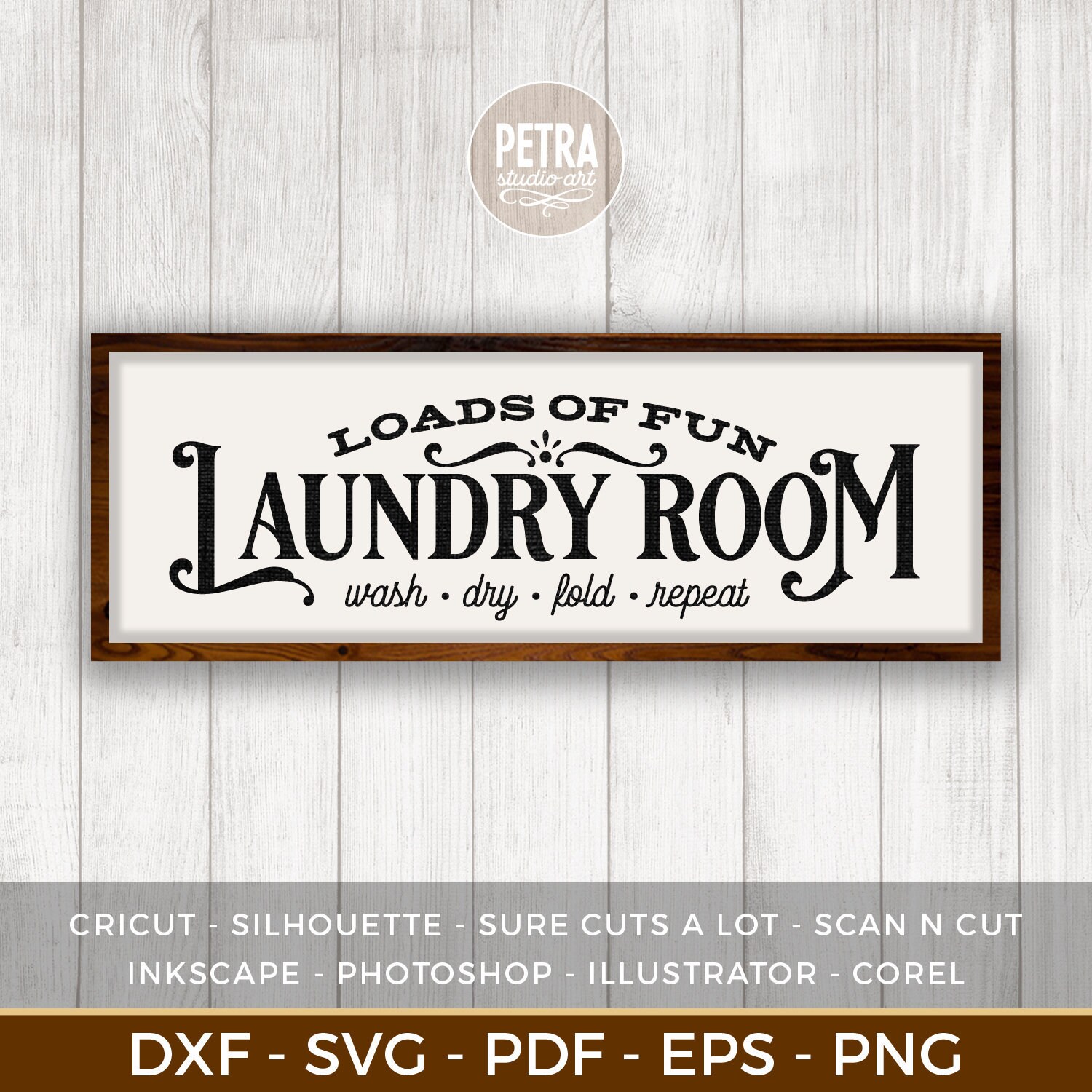 Laundry Room Sign SVG Cut File for Rustic Home Decor and  Etsy