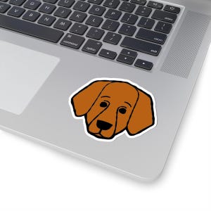 Adorable Golden Retriever Dog Head Kiss-Cut Stickers | Pet Lover Laptop, Water Bottle, Gift for Dog Owners, Cute Decor