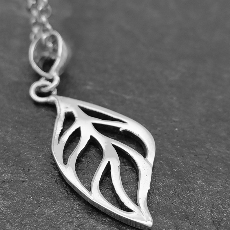 Minimalist Sterling Silver Leaf Pendant Large Filigree - Sterling Silver Leaf Pendant Large Minimalist Sterling Silver Leaf Pendant Large Filigree - Sterling Silver Leaf Pendant Large