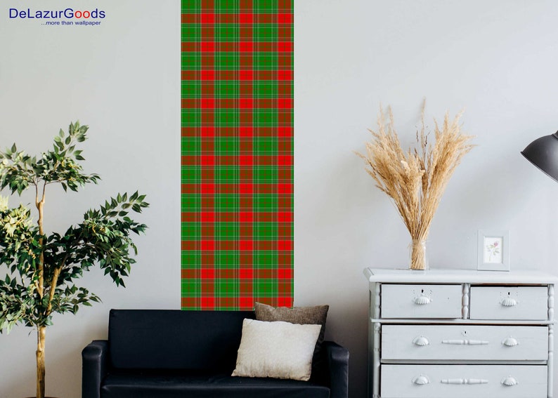 DeLazurGoods Removable Christmas Spirit Wallpaper Woven Wallpaper Peel and Stick Wall Art Roll Wallpaper