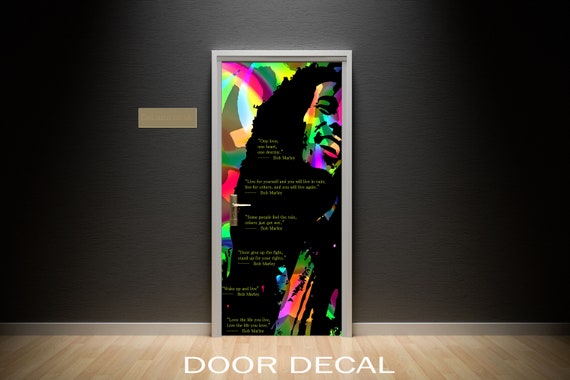Bob Marley Door Decal Peel And Stick Removable Door Mural Door Wallpaper Delazurgoods