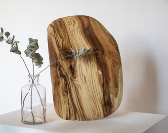 Handmade Wooden Platter, Serving Wooden Platter from Olive Wood, Large Wooden Bowl, Large Fruit Wooden Bowl, Rustic Wooden Large Bowl