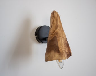 Wall Lamp, Wooden Scone, Modern Scone Light, Bedroom Lights, Plug in Wall Scone, Ambient Lighting, Wall Decor, Wooden Lamp