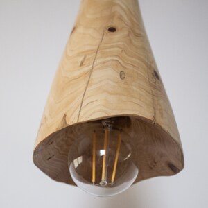 Plug in Wooden Lamp, Pendant Light, Rustic Wooden Hanging Lamp, Scandinavian Lamp image 8