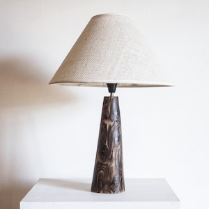 Modern Table Lamp, Desk Light, Handmade Wooden Lamp, Unique Lighting, Bedside Lamp, Tall Wooden Table Lamp