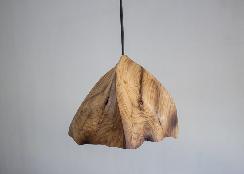 Plug in Pendant Light, Wooden Large Wooden Pendant, Hancrafted Minimalistic Wooden Pendant, Wood Pendant Light, Scandinavian Pendant Light image 7