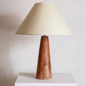 Tall Wooden Table Lamp, Modern Table Lamp, Desk Light, Handmade Wooden Lamp, Unique Lighting, Bedside Lamp