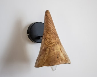 Wall Lamp, Wooden Scone, Modern Scone Light, Bedroom Lights, Plug in Wall Scone, Ambient Lighting, Wall Decor, Wooden Lamp