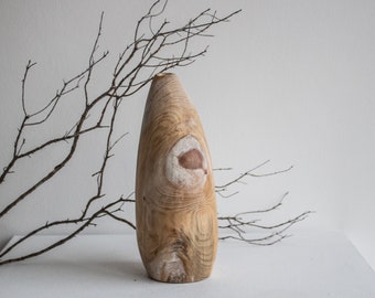 Large Contemporary Wooden Vase, Unique Design For Wooden Vase for Minimal Interior Design, Nordic Style Vase for Flowers