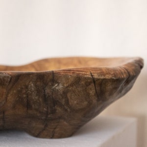 Hight Quality Wooden Fruit Bowl Handmade Large Decorative Bowl, Artisan Rustic Wood Carved Bowl image 8