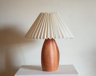Eucalyptus Wood Table Lamp: Handmade Modern Desk Light