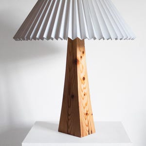 Tall Wooden Table Lamp, Modern Table Lamp, Desk Light, Handmade Wooden Lamp, Unique Lighting, Bedside Lamp