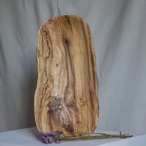 Handmade Olive Wood Bowl: Large Rustic Centerpiece (42x22cm)