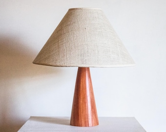 Handmade Eucalyptus Wood Table Lamp: Modern Desk Light