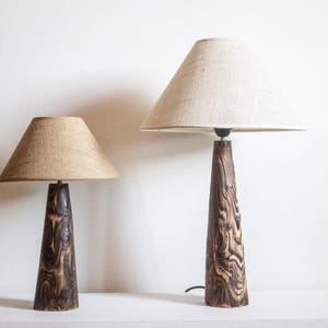 Modern Table Lamp, Desk Light, Handmade Wooden Lamp, Unique Lighting, Bedside Lamp, Tall Wooden Table Lamp