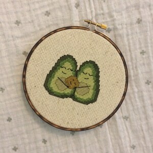PDF Pattern - Avocado Family - Cross Stitch Pattern - Baby Cross Stitch - Funny Cross Stitch - Avocado - Avocado Baby - Family