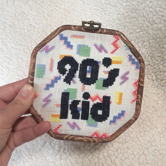PDF Pattern - 90's Kid - Cross Stitch Pattern - Cute - Small Cross Stitch Pattern - Pretty Stitch - Easy