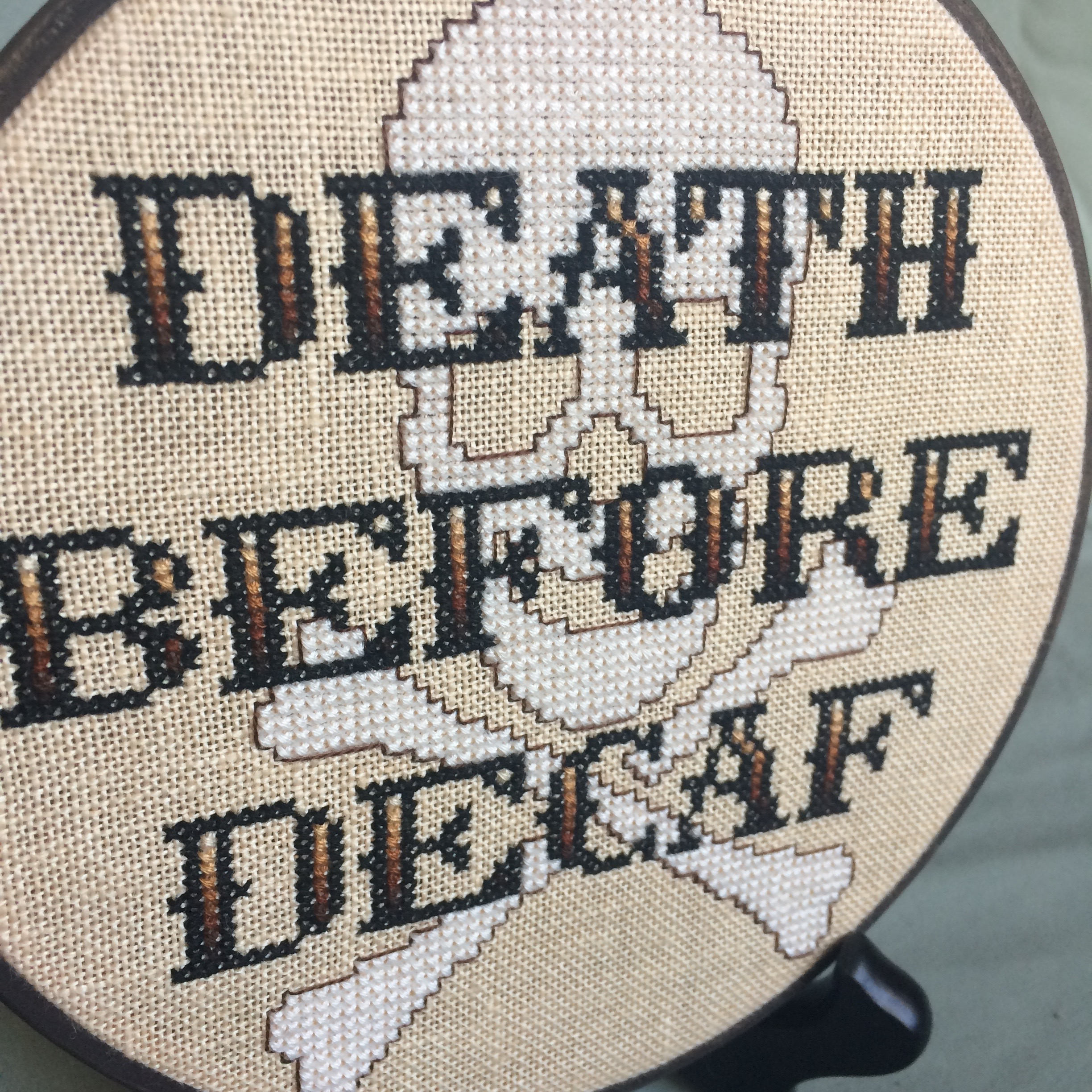 PDF Pattern - Coffee Cross Stitch Pattern - Death Before Decaf - Coffee ...