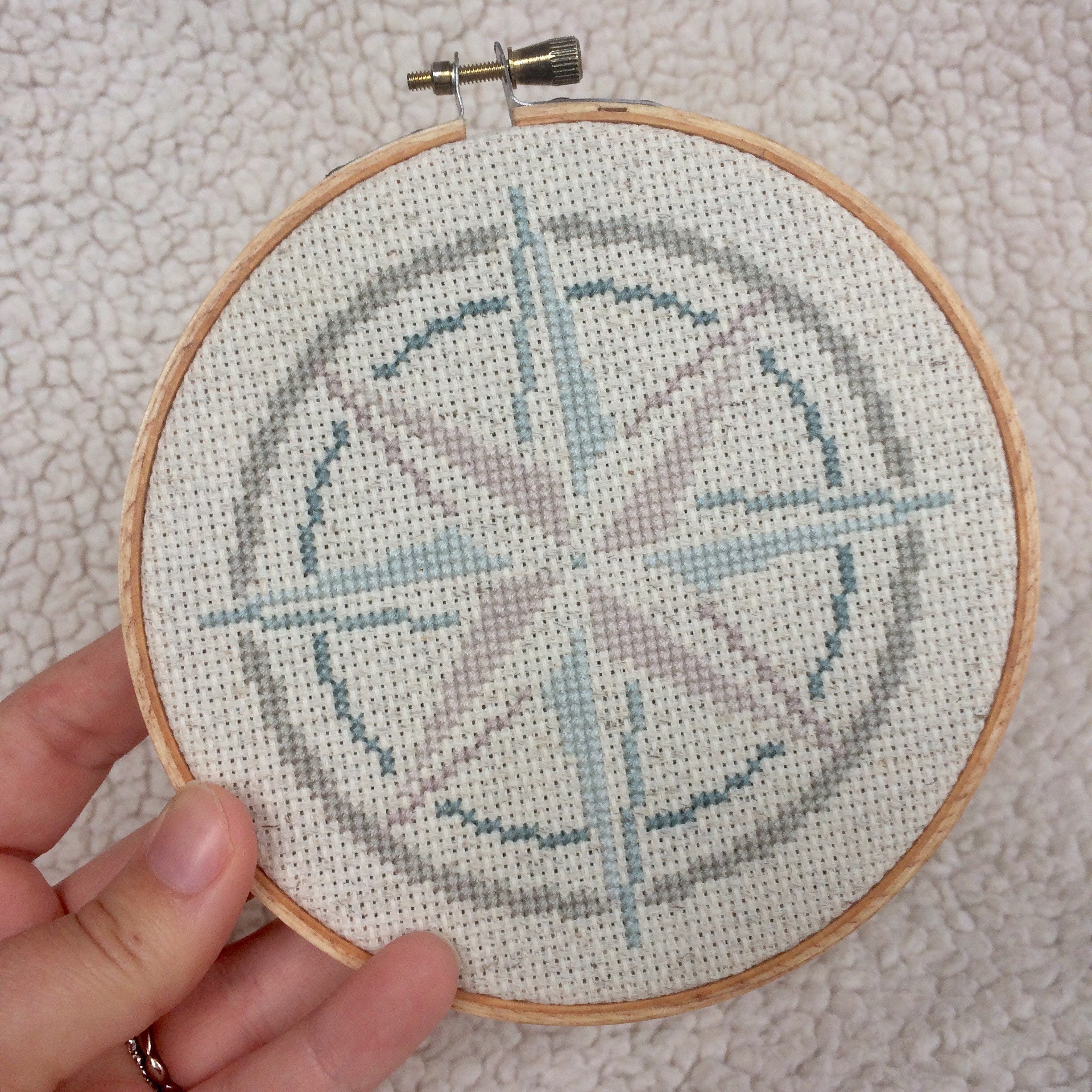 Compass Rose Cross Stitch Pattern Instant Download Simple 