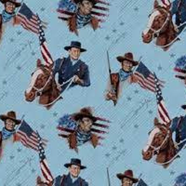 John Wayne "Americana" THE DUKE fabric from Riley Blake Designs. 100% cotton