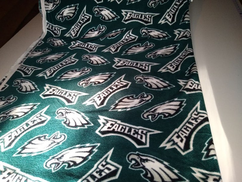 Philadelphia Eagles polyester FLEECE fabric per yard Etsy