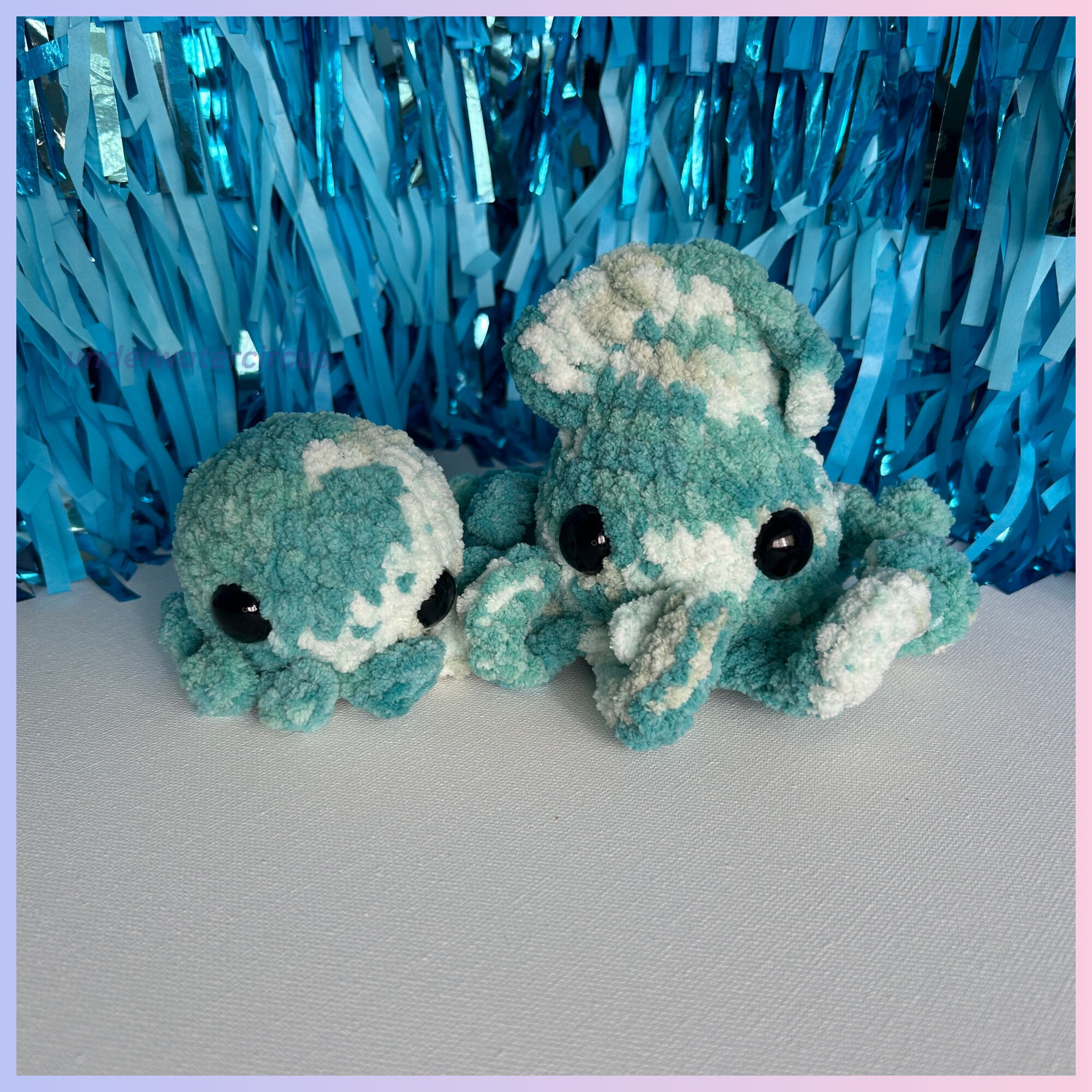 Mini Fuzzy Squid Crochet Stress Ball - Etsy