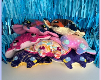 Fuzzy Manta Ray Handmade Stuffed Animal
