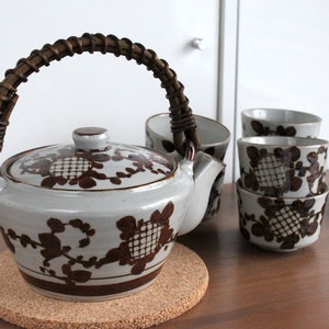 Vintage made in Japan oriental 7 pieces teapot cups tea set