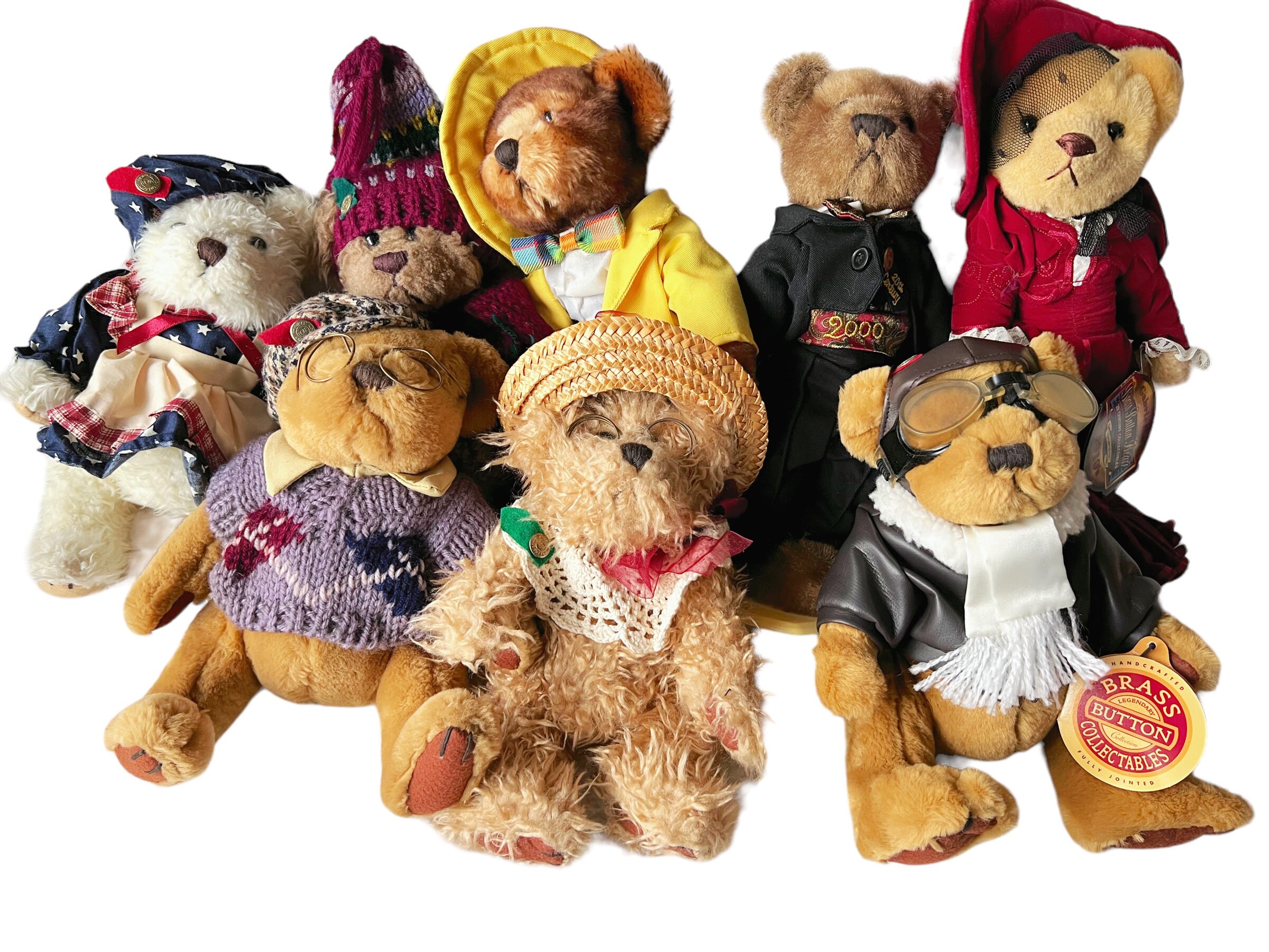 1980's ROXY 】ぬいぐるみBrass Button Bears Brass Button Bears - Etsy