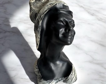 Frank Schirman Hawaiian Black Coral Nani Female Figure Art