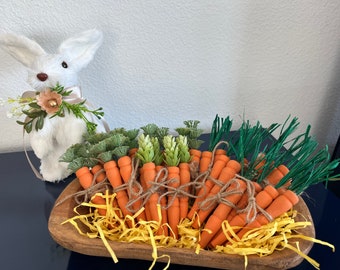 Wooden Spindle carrots // Easter Spring Decor