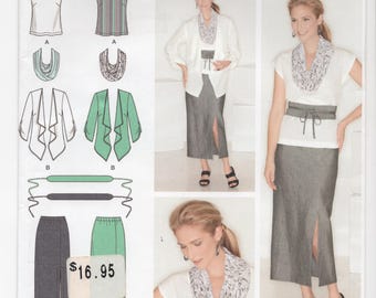 Simplicity 1920 Skirt Top Jacket Scarf Belt Pattern, Size 10-18, Uncut