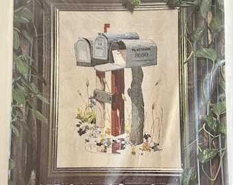 Vintage 1976 Paragon Needlecraft Crewel Embroidery Kit "Mail and Message" 14x18 New, Sealed