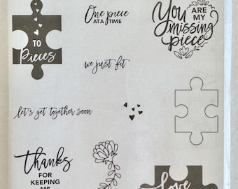 Stampin' Up "Love You To Pieces" Clear Mount Stamp Set (Stamps Only, No Dies)