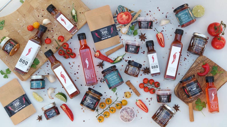 Chilli Spice Rub Gift Set, spice gift pack, chilli spice cooking set, letterbox gift, cooking gift for her, BBQ cooking gift, food gift image 9